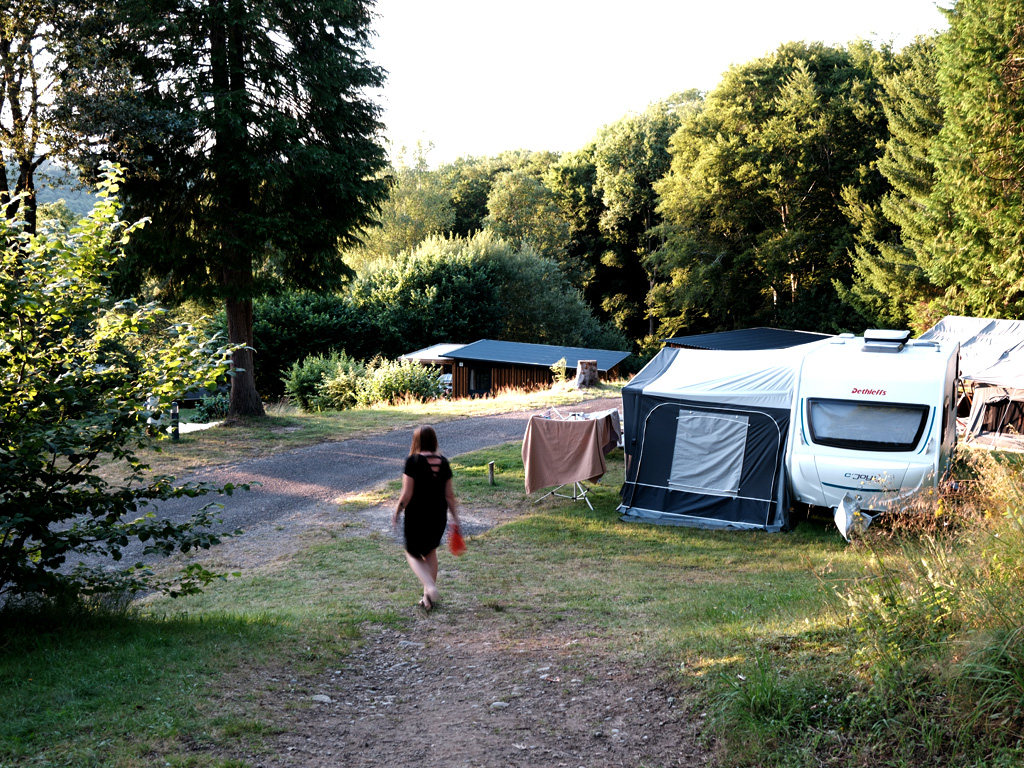 Wandeling over de camping